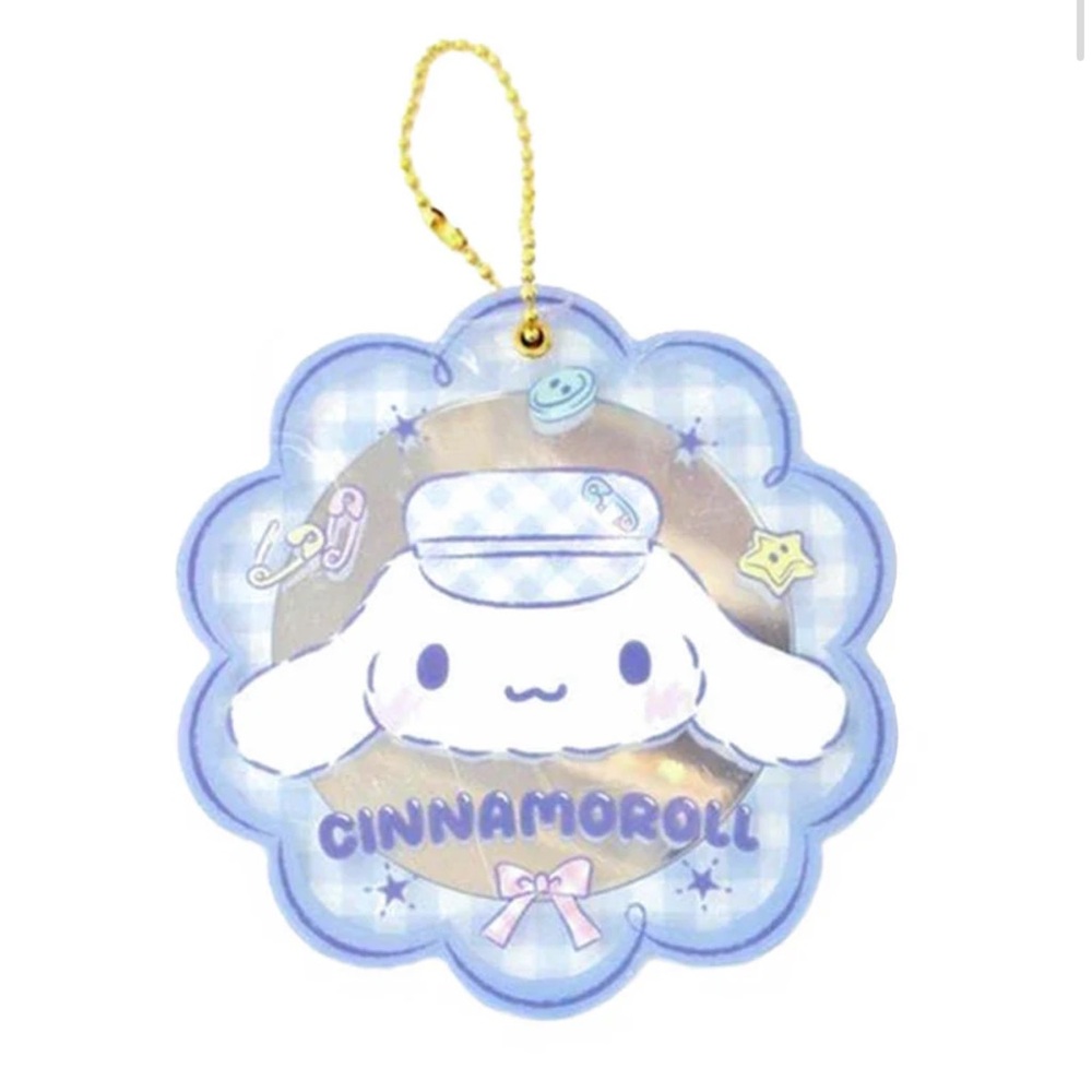 ✅Cinnamoroll & Milk Gingham Hat Die-Cut Mirror